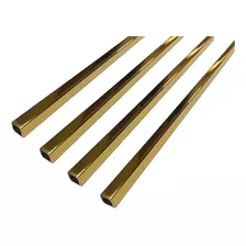 Listelo P/ Decorativo Inox 10x10x2000mm Dourado Kit 5 