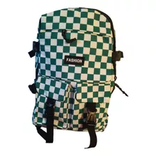 Mochila Kawaii Cuadrillé Estilo Animé Tela Oxford Exclusiva