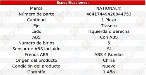 Maza Trasera Izquierda O Derecha National Mx-6 1993 A 1997 Foto 3