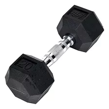 Jfit Mancuerna Hexagonal De Goma, 20 Libras, Individual