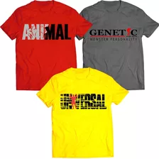 3 Remeras Combo Premium 100% Algodón Entrenamiento Genetic