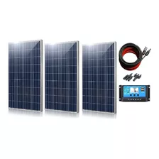 Kit 3x Painel Placa Energia Solar 150w + Controlador + Cabo 