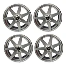 Jogo Rodas Esportiva Vossen Gns Aro 17 5x100 Prata Mod. Raro