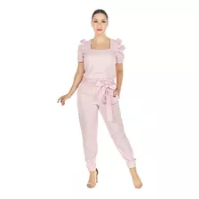 Conjunto Scrub Feminino Manga Princesa Bufante Rosa Bebê