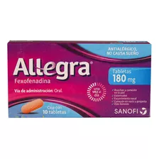 Allegra 180 Mg 10 Tabletas