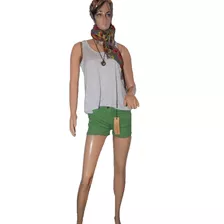 Paula Cahen Danvers Short De Jean Color Verde