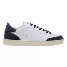 Sneaker Casual Piel Triples Edric 36053 Blanco Azul Hombre