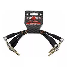 Pig Hog 3 Cables Para Guitarra O Bajo 15 Cm Phlil6bk