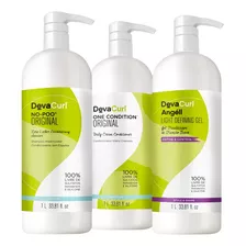 Kit Deva Curl Shampoo 1l, Condicionador 1l, Finalizador 1l