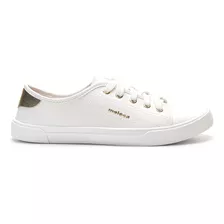 Zapatilla Urbana Blanca De Mujer Moleca Color Blanco Diseño De La Tela Liso Talle 38 Ar