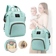 Mochila Bolsa Maternidade Térmica Mamadeira Menino Menina Cor Verde