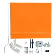 Toldo Retratil Cortina 2,05 X 2,70 Kit Cor Laranja