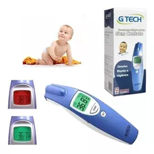 Termômetro Infravermelho Bebê Ouvido Testa Roxo Rosa E Azul