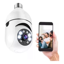 Camera Ip Segurança Lâmpada Giratoria Wifi Vigilância 1080p