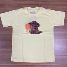 Camisa Infantil Masculina Pura Raça Amarela Estampa Texana