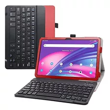 Para La Funda Con Teclado Tcl Tab 10 5g, Cubierta De Cuero P