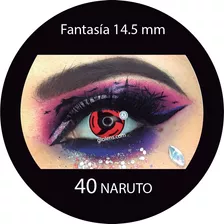 Pupilentes Halloween Fantasía #40 Naruto + Estuche + Envio