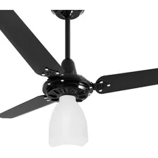 Ventilador De Teto Loren Sid Lumi M3 Preto Com 3 Pás 127 V Cor Das Pás 10 Diâmetro 98 Cm Material Das Pás Madeira 127v