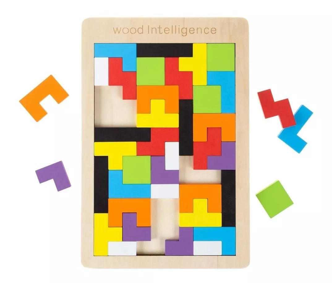 Juguete Didáctico Educativo Madera Ligera Tangram Tetris 