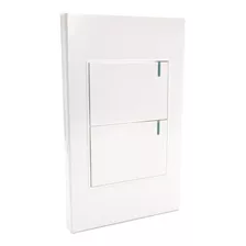 Interruptor Doble Conmutable Blanco Premium White De Lujo