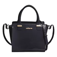 Melhor Bolsa Feminina Love Bag Petite Jolie Original Cor Preto Desenho Do Tecido Liso