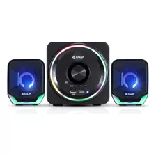 Caixa De Som Micro Sytem Bluetooth Rgb Subwoofer Portatil P2