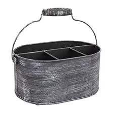 Caddy De Cubiertos De Metal Galvanizado Estilo Granja |...