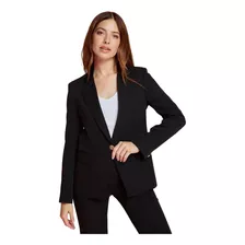 Blazer Sunflower Negro Cala Blazer Entallado Con Solapa