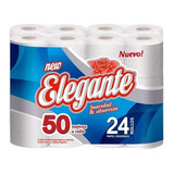 Papel Higienico Elegante 50 Metros X 24 Un Blanco Premium