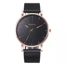 Reloj Con Hebilla De Cuarzo For Hombre Con Correa De Malla,