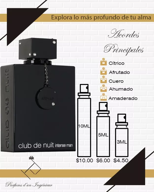 Decant Club De Nuit Edp / 3ml 5ml 10ml / Perfume Original