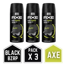 Desodorante Axe Fragancia Black Sin Irritación Pack X3