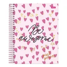 Caderno Universitário Espiral 15 Mat Pink Power- Foroni