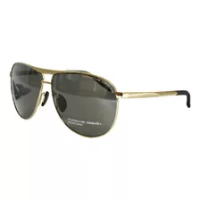 Lentes Sol Porsche Design P8642 Titanium Pilot Polarized 62