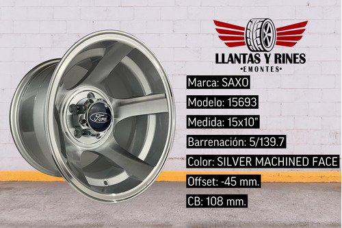 Rines 15x10 5/139 Dodge Ram Ford F100 F150 Tracker (2rines) Foto 2