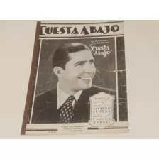 Partitura: Cuesta Abajo. Tango. Musica: Carlos Gardel