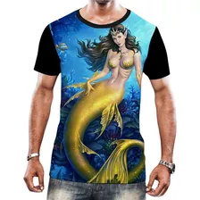 Camisa Camiseta Masculina Sereias Meninas Tema Infantil Hd 2