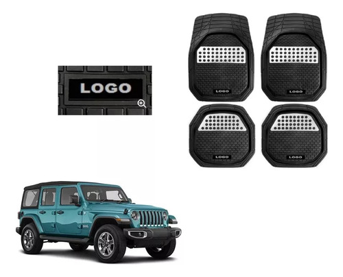 Foto de Tapetes 4pz Bandeja 3d Logo Jeep Wrangler Sahara 2007 - 2024