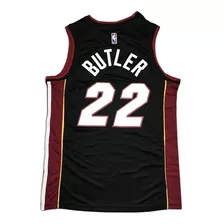 Camiseta Negra De Jimmy Butler Con El Número 22 De Los Miami