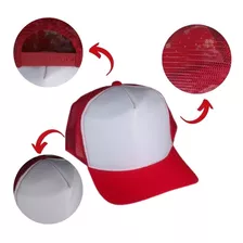  Boné Trucker Vermelho Frente Branca Promoção