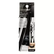 Delineador Liquido 2 En 1 Larga Duracion Maybelline Color Black Lacquer Efecto Mate