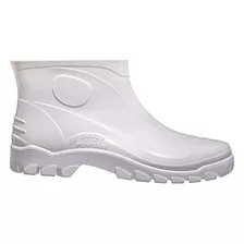 Bota Flex Pvc/ Borracha Branca C/ Curto Impermeável