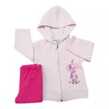 Conjunto Campera Bordado Perrito Y Pantalón De Beba N1642