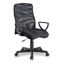 Silla De Escritorio Ads Buller Cb Ergonómica Negra Con Tapizado De Mesh Y Tela