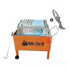 Caja China Mr Grill Mediana Jrnogal +cepillo Limpia Parrilla