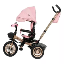 Triciclo Bebe Niño Multietapa Modelo Cros Con Usb Babyhappy Color Negro/rosado