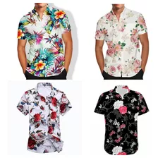 Kit 4 Camisa Camiseta Social Masculina Floral Florida Top