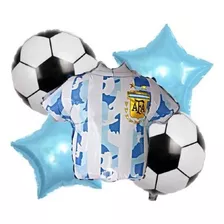 Bouquet Globos X5 Argentina Camiseta Messi