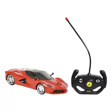 Carro Controle Remoto Sem Fio Ferrari C/ Luzes No Farol 1:20 Cor Vermelho