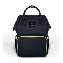 Bolsa/mochila Maternity Land Luxury Cor Preto - 35cm De Largura X 20cm De Profundidade X 45cm De Altura